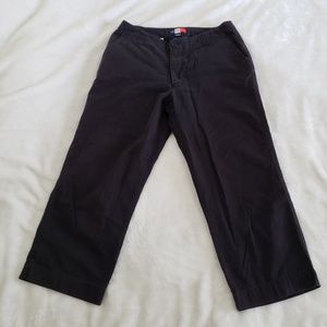 French Kuff Black 100% Cotton Capris Size 8